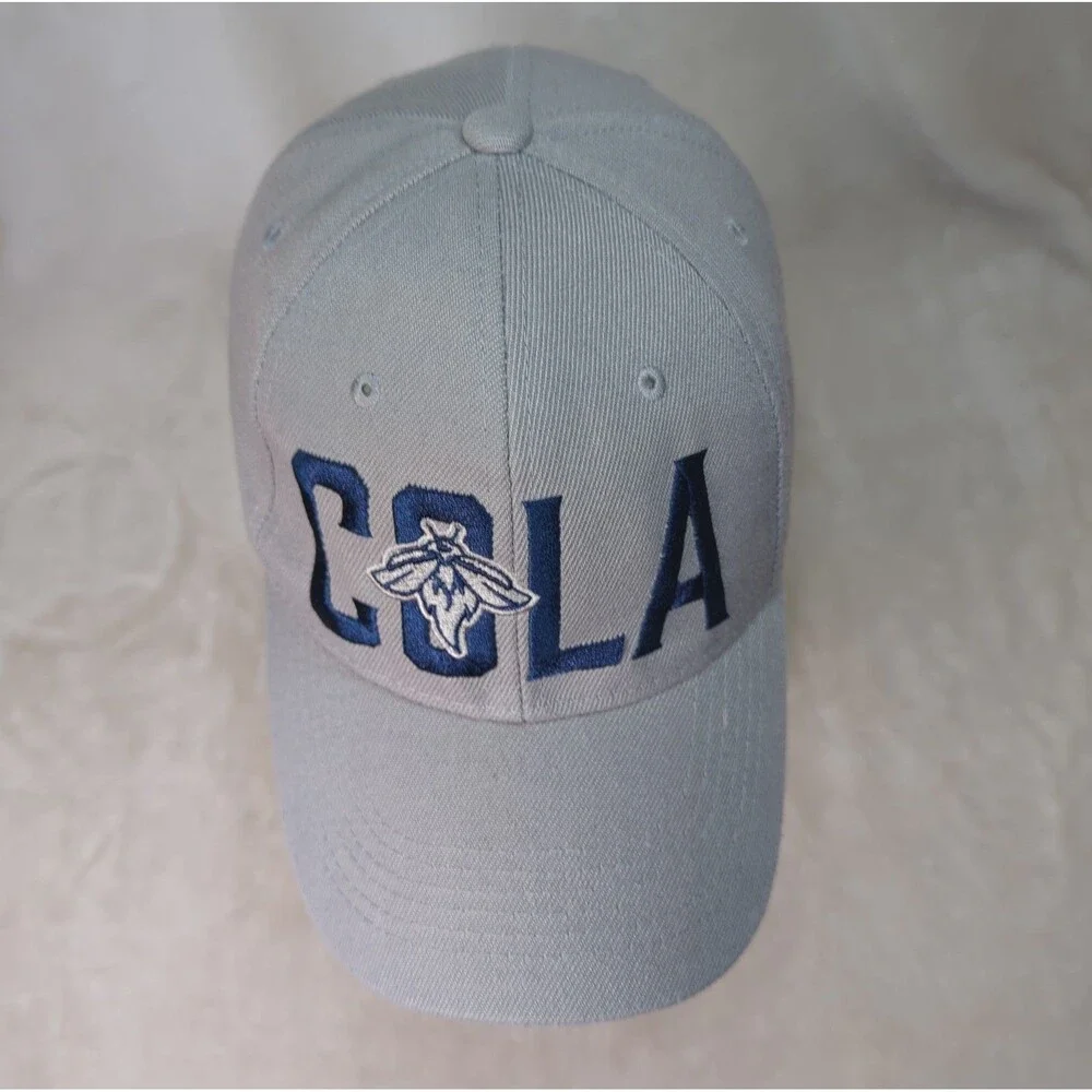 Columbia Fireflies Hat Mens Gray Strap Back Embroidered Baseball MiLB KC Royals